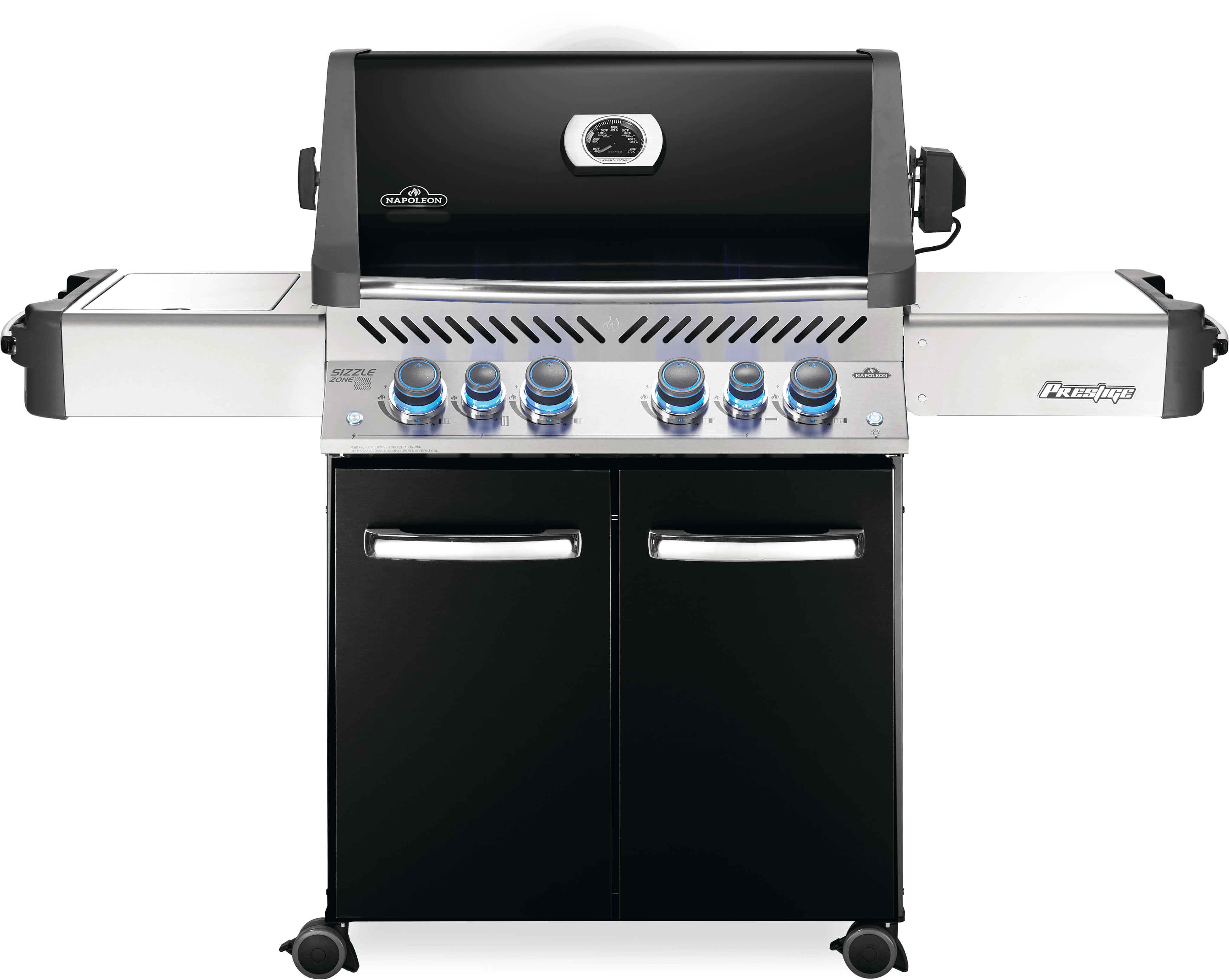 Prestige® 500 Natural Gas Grill with Infrared Side and Rear Burners |  Black