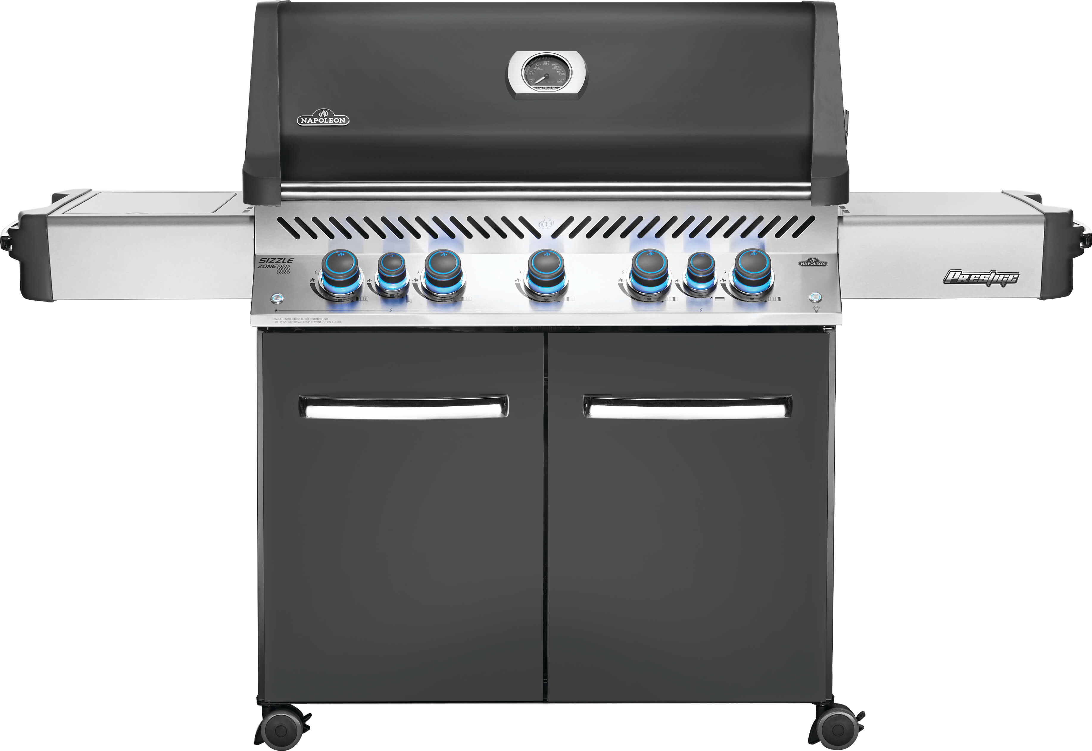 Prestige® 665 Propane Gas Grill with Infrared Side and Rear Burners |  Grey