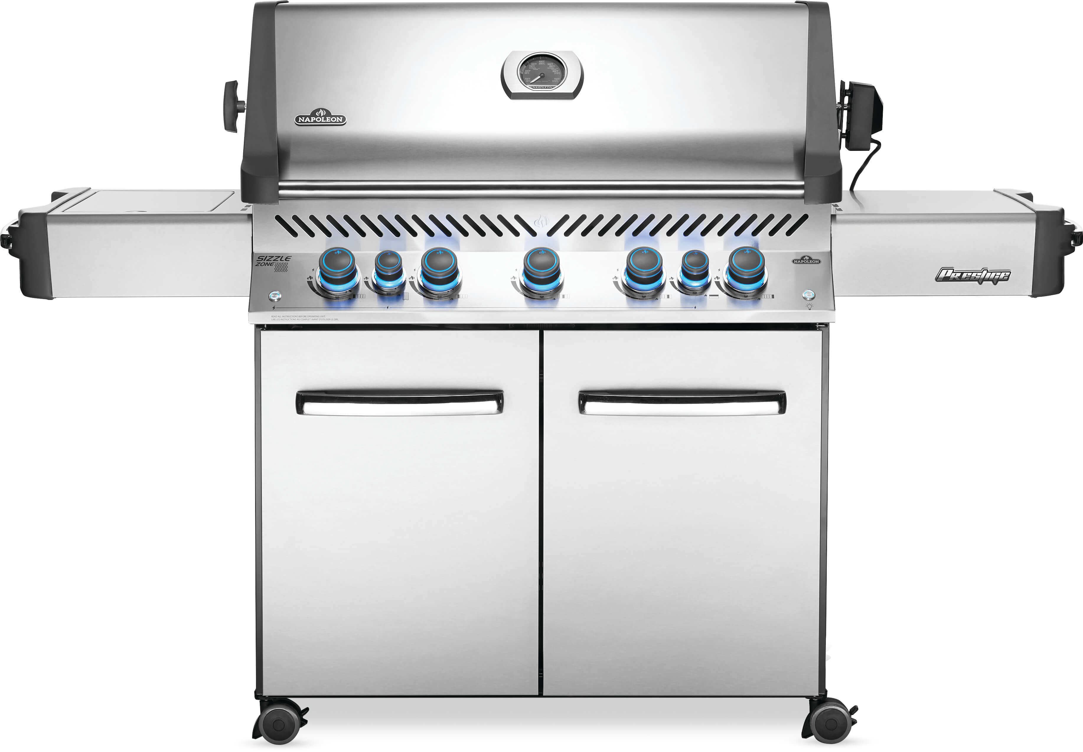 Prestige® 665 Natural Gas Grill with Infrared Side and Rear Burners |  Stainless Steel