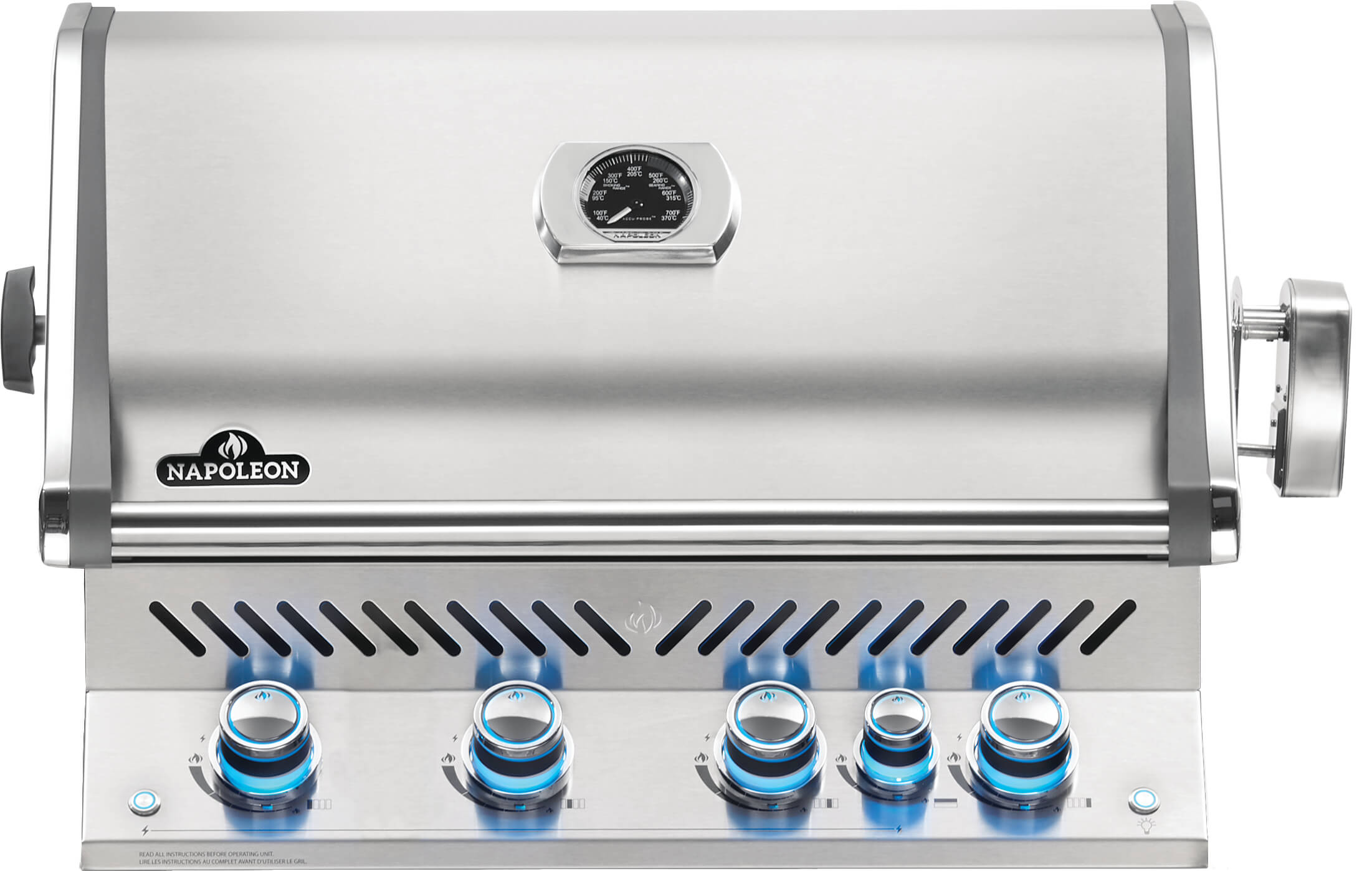 Built-in Prestige PRO™ 500 Natural Gas Grill Head with Infrared Rear Burner |  Stainless Steel
