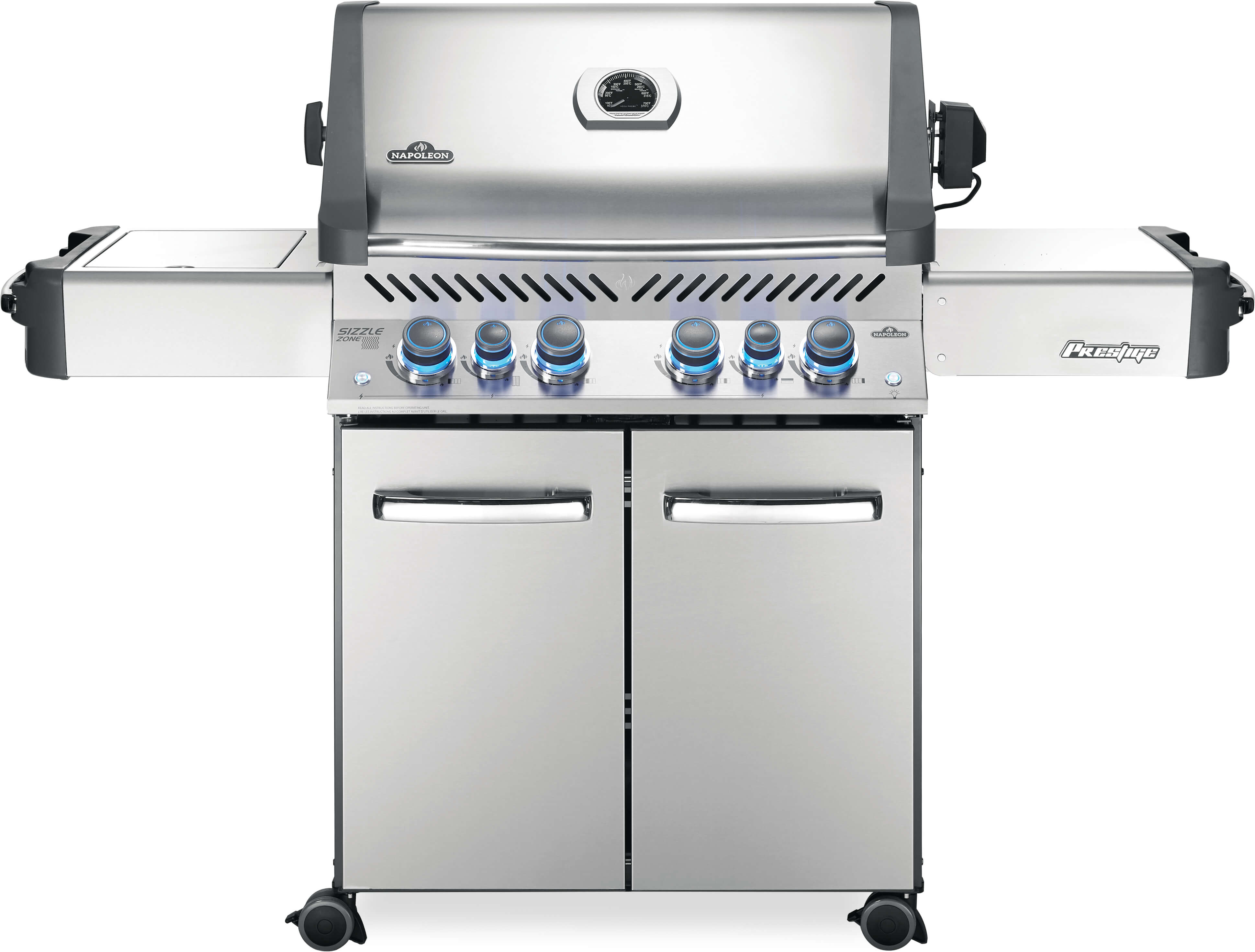 Prestige® 500 Natural Gas Grill with Infrared Side and Rear Burners |  Stainless Steel