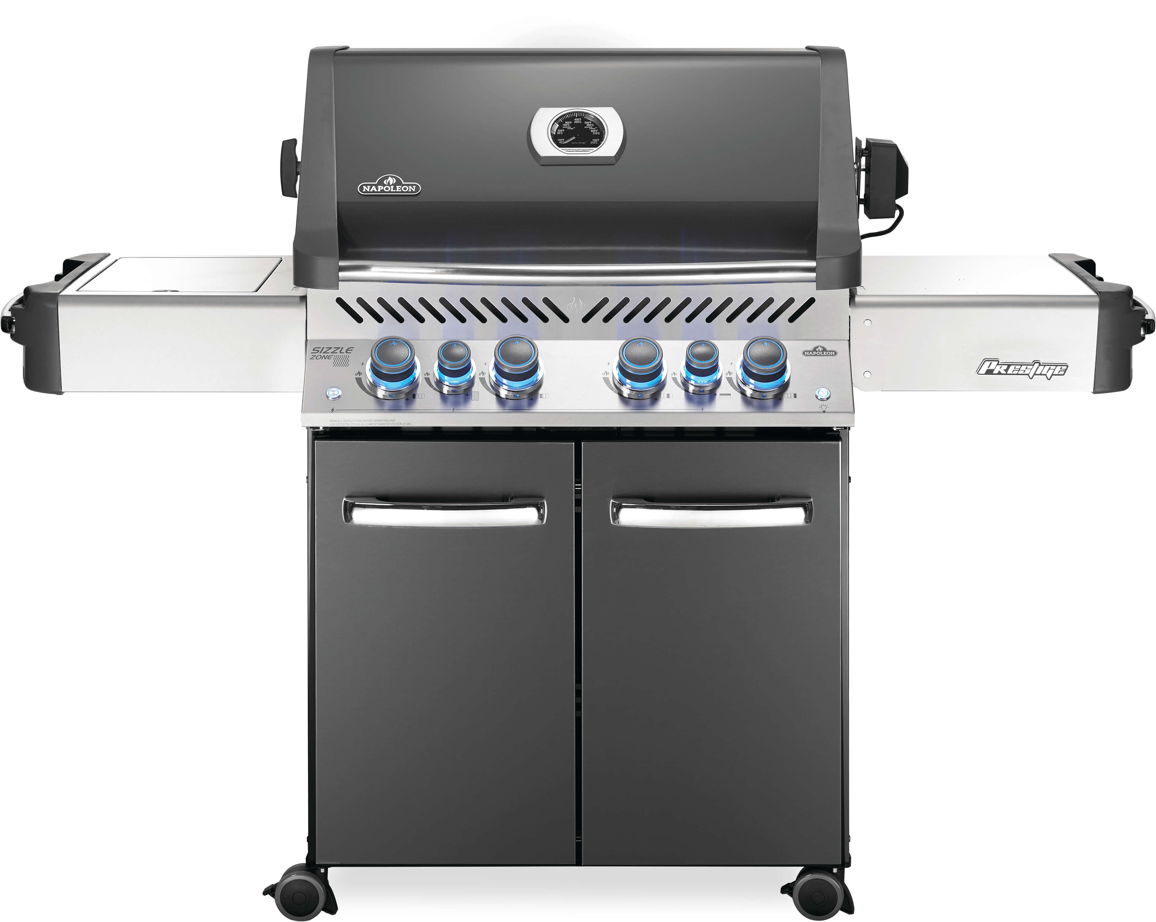 Prestige® 500 Natural Gas Grill with Infrared Side and Rear Burners |  Grey
